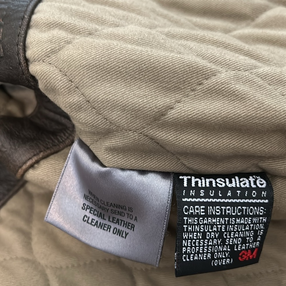 Vintage Wilsons Leather Brown Leather Jacket XL Thinsulate Removable Lining - Picture 15 of 16